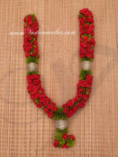 Red Rose Indian Bridal Wedding synthetic garlands maala Buy Online 28