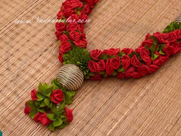 Red Rose Indian Bridal Wedding synthetic garlands maala Buy Online 28
