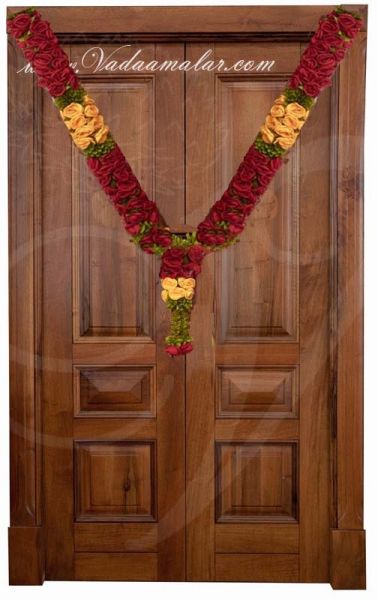 Thick Red Rose Artificial Flower Garland Deity Garlands Buy Now