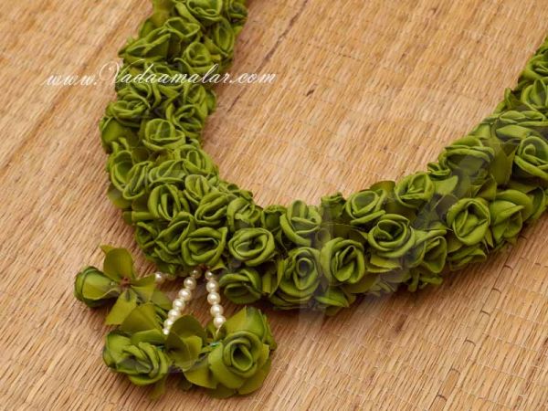 20 inches tall green floral design synthetic flower garland buy online