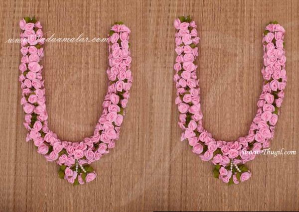 Wedding garlands rose petals available Light Pink Malai Bridal Garland 22