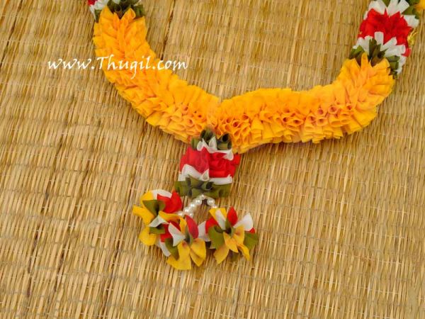 Eco friendly Flower Garlands Mala Synthetic deocrations Available Online 27 inches