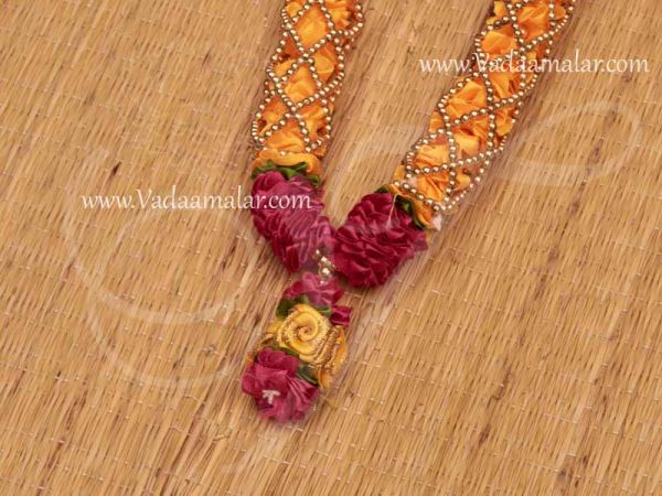 Maalai For Statue Photo  Yellow Colour Synthetic Garlands  Buy Now 10