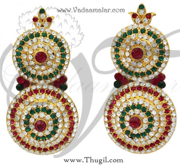 Idol Hindu Goddess Stone ear decoration ornamental Jewellery Deity Jewelry