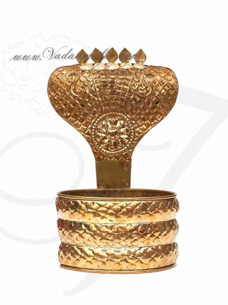 Nagabaranam Buy Online Siva Shiva Lingam Snake Decoration for Temple Gold Toned