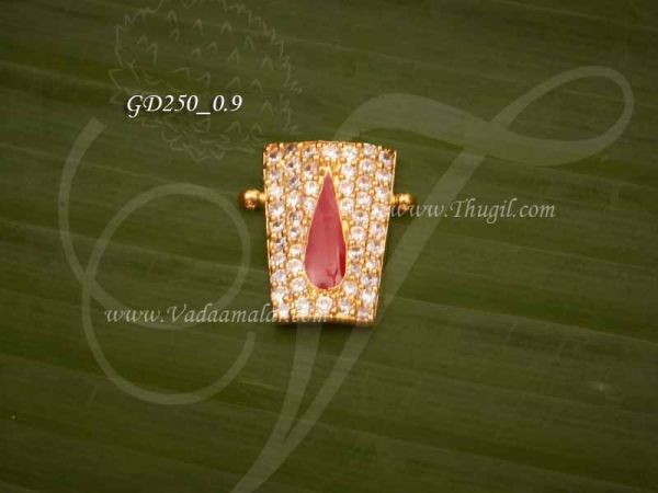 American Diamond Balaji Namam ThiruNamam Stone Jewellery 0.9 inches