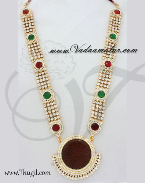 Long Haaram Necklace Hindu Idols Ornament Temple Jewellery Buy Online