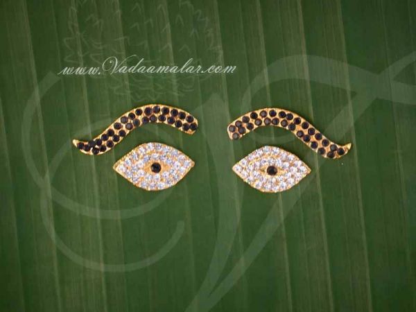 Eyes and Eyebrow  Kanmalar Amman Hindu Goddess Buy Online 1 inches