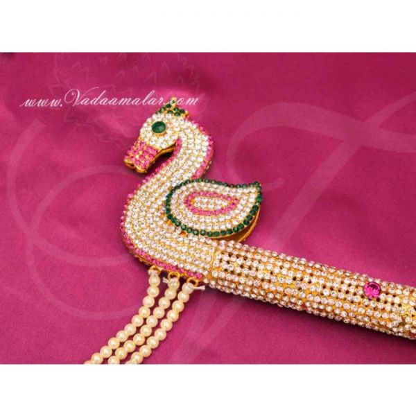 Lord Krishna Flute Jewellery Bansuri With Stones God Buy Online 14