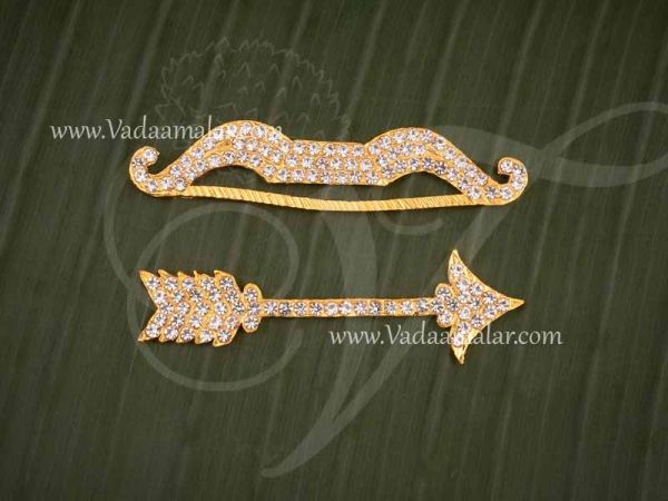 Vil Ambu for Amman Metal Weapon Goddess Ornament Buy Now 3 inch