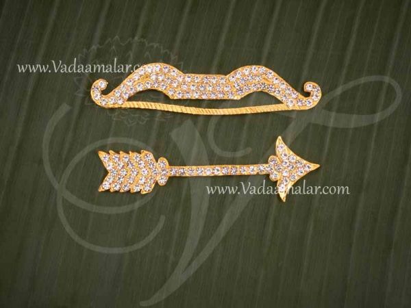 Vil Ambu for Amman Metal Weapon Goddess Ornament Buy Now 3 inch