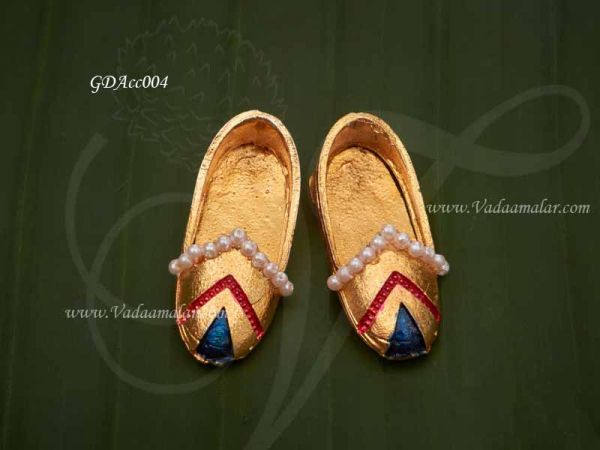 Shoes Laddu Gopal Miniature Mojadi Juti For Lord Krishna 2 inch