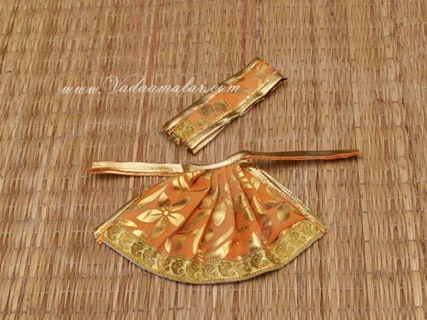 Small size 3 inches Skirt Pavadai Deities Dress for Goddess Idols Statues buy now