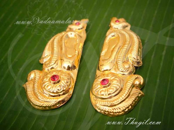 Ear Decoration Set Hindu Idol God And Goddess Karna pathakkam 5 Inches