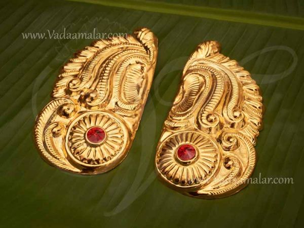 Ear Decoration Set Hindu Idol God And Goddess Karna pathakkam 6 Inches
