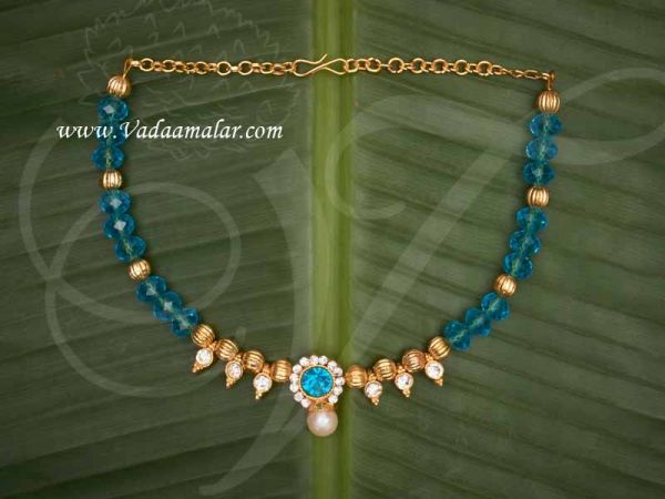 Necklace Blue Beads Deity Jewellery Ornament for Hindu Idols Buy Now 6