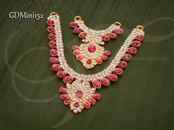 2 Step Small size Necklace Ornament for Hindu  For Small Idols 4 inches
