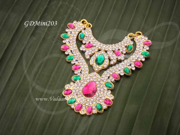 Necklace Small Size Deity Jewellery For Hindu Small Idols 3 Inches