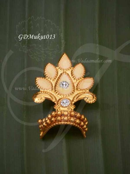 Crown Hindu Deity Mukut Kreedam Head Ornaments 1.5 inches