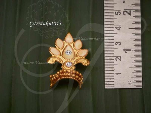 Crown Hindu Deity Mukut Kreedam Head Ornaments 1.5 inches