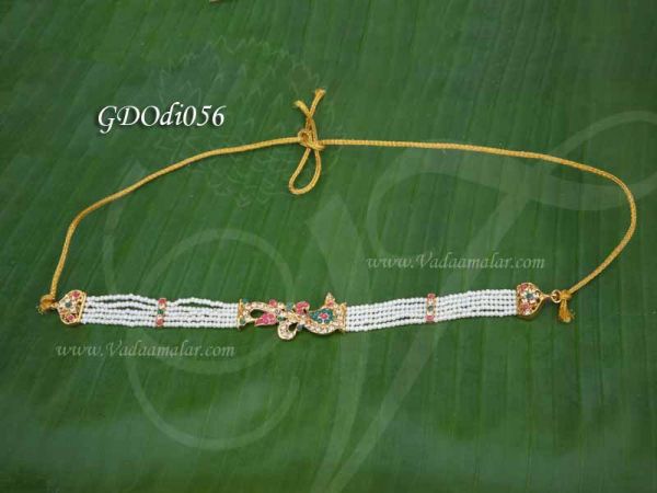 Odiyanam Pearl Waist Hip Belt Jewellery Statue 8 Inches 