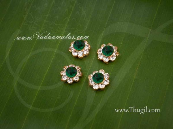Tilak Symbol Pottu NoseRing Earring for Statue Amman Goddess Jewellery 0.5 Inches 4 pieces