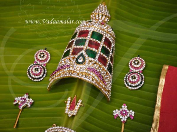 7 pieces Deity Decorations DYI Kit Puja Saman Accessories kit God Goddess