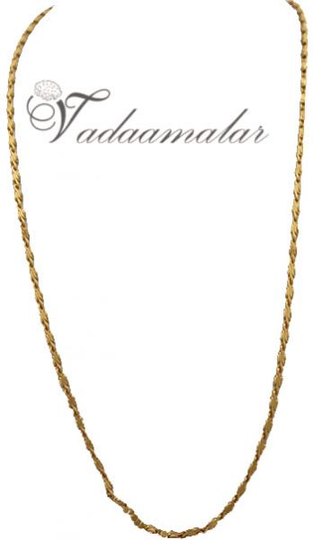 Long Chain everyday simple Micro Gold plated  kodi - 11