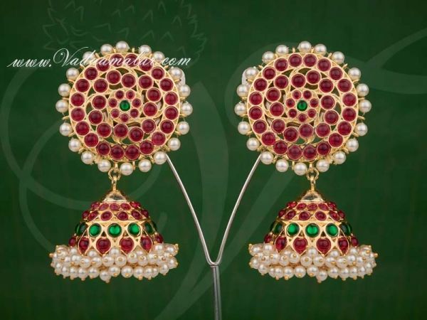 Gold Plated Jhumki with First Qulity Stones Buy Jhumka Earrings Online