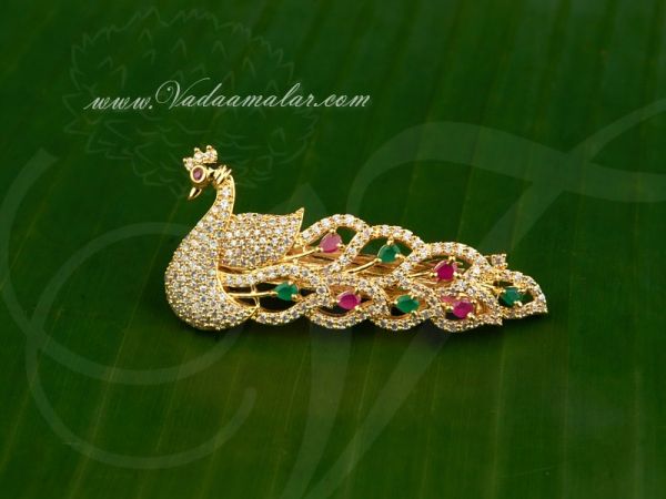 Ruby Emerald Stones Hair Clip Jewellery for Gifts