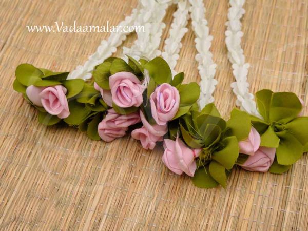 Pink with White Jasmine Design Cloth Garland Backdrop Decoration Flower Strands 15