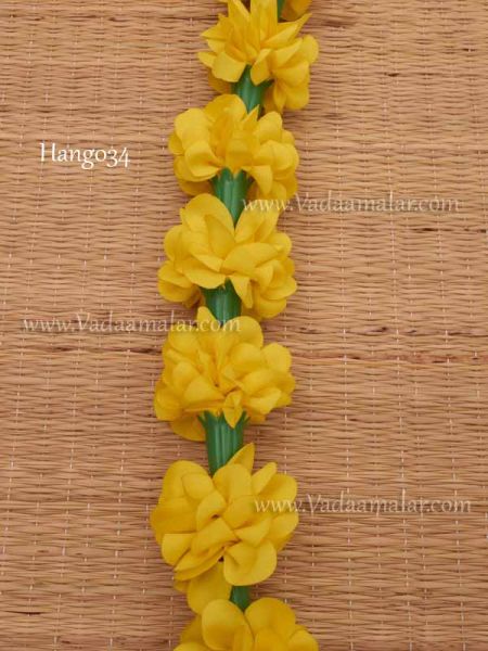 Marigold Yellow  Flowers Toran Door Hanging Decoration - Washable 1 meter