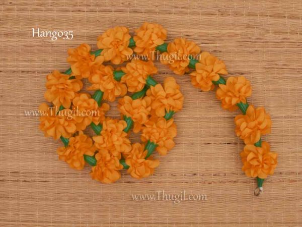 Marigold Orange Flowers Toran Door Hanging Decoration - Washable 1 meter