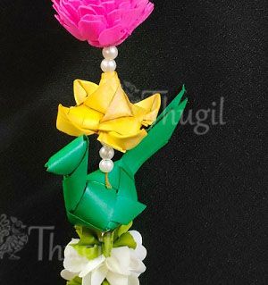 Parrot Lotus Flower Hanging Indian Style Decorations Wedding Function 12 inches