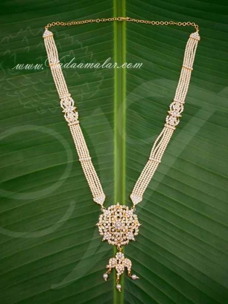 Kathak Necklace pearl pendant Buy Classical dance jewelry for sarees