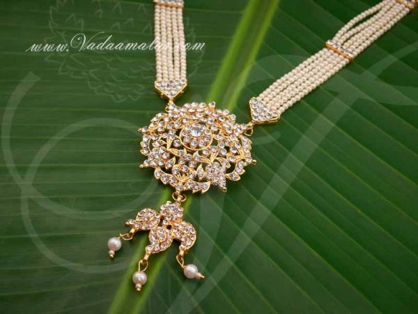 Kathak Necklace pearl pendant Buy Classical dance jewelry for sarees