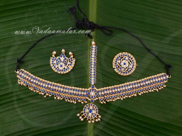 Maang Tikka jewelery Sun Moon Chanthran Sooriyan Kemp Stones