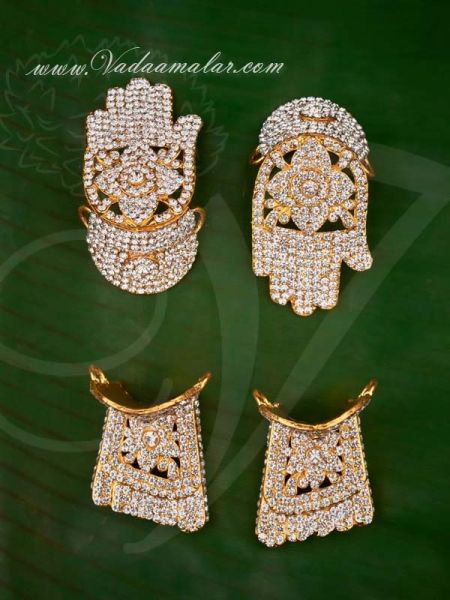 Hastham and Paatham Deity Vigraha Palm Feet Decoration Temple Ornaments Buy Now 2.5