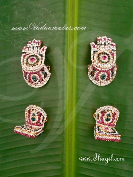 Hastham and Paatham Deity Vigraha Palm Feet Decoration for Temple Buy Now 2 inch 