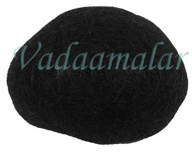 Kondai Synthetic Black False Bun Hair Padding for Indian braid bride