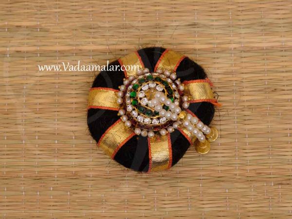 Andal Kondai Side Braid Knot Bharatanatyam Wedding decoration For Women Kids Buy online