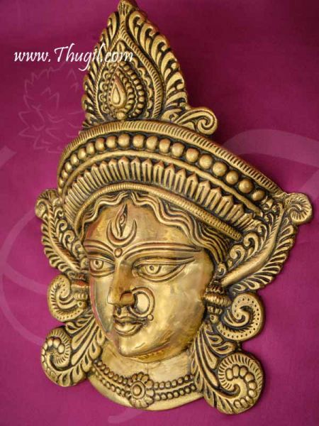 Goddess Durga Face Wall Decoration Brass Buy Now 11