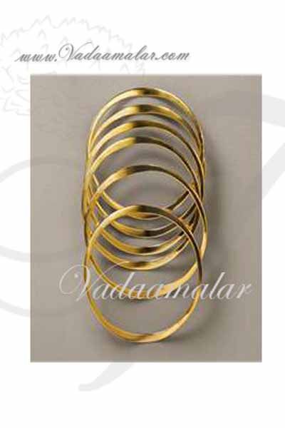 Plain gold toned imitation plain Bangles Bracelets - 24 pieces 2 doz All size