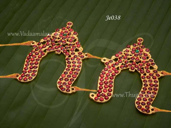 Kempu Stones Vanki Armlet Baju Bandth Barathanatyam Dance Jewellery 