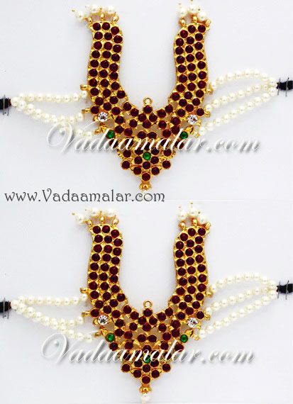 Kemp stones & pearl traditional armlet Vanki Upper Arm Ornament baju bandth