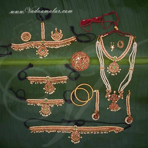 Children size Temple Jewellery set Kemp Dance Kuchipudi Bharatanatyam Jewellery Buy