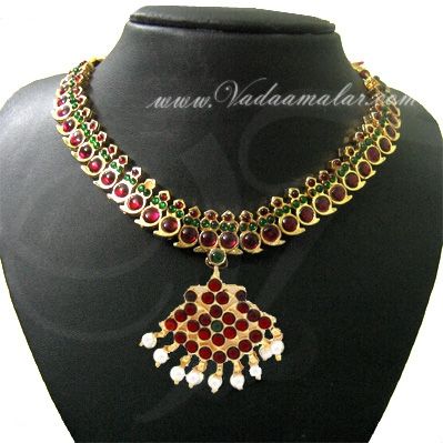 Mango Necklace Kemp Bharatanatyam mohiniyattam jewelry Bridal - Small