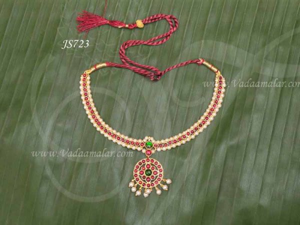 Small Closed Necklace Choker Bharatanatyam Kuchupudi Jewellery Jewelry