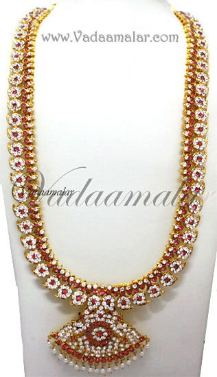 indian gold plated necklace  costume jewellery chain mala women  fashion new 
