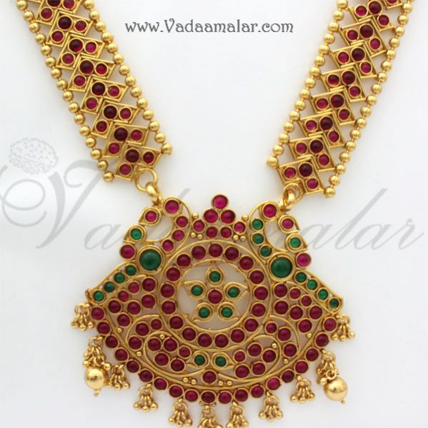 Antique finish Indian Bridal Jewellery Set Traditional 19 piece ornaments for Saree & Lehenga